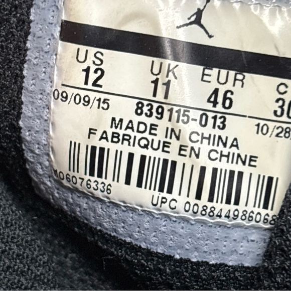 Size 12 - Air Jordan 1 Retro High Black Elephant - Picture 11 of 12